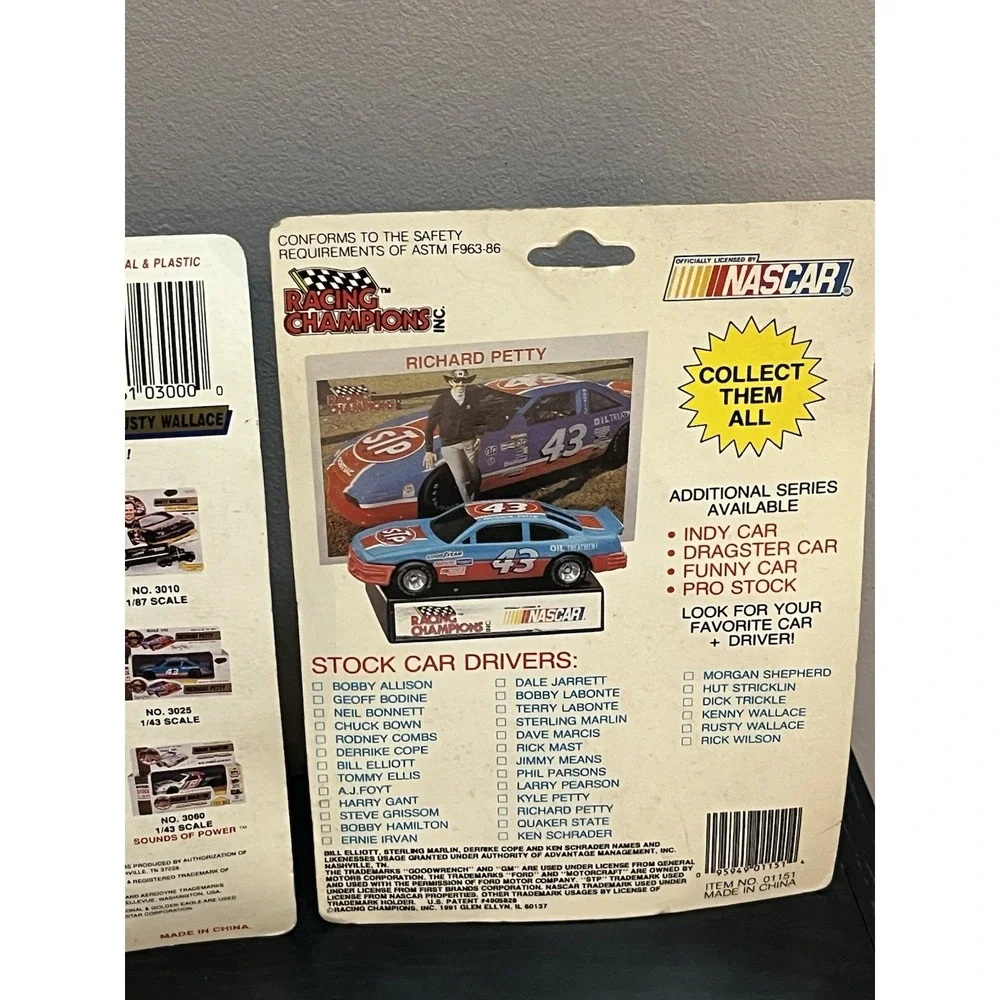 Lot Of 6 RARE‎ NASCAR Collectable Cars, 2 Hot wheels.